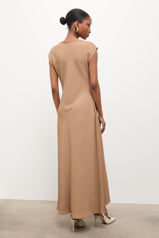 Odzież Answear.LAB sukienka WS26-SUD119 brązowy