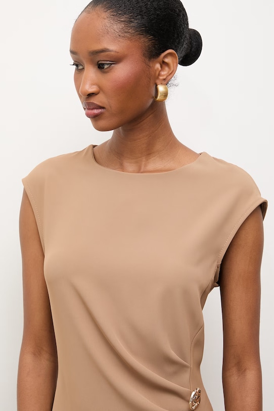 Answear.LAB sukienka brązowy WS26-SUD119