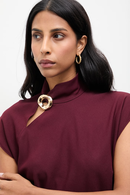 Answear.LAB sukienka bordowy 58266.tok