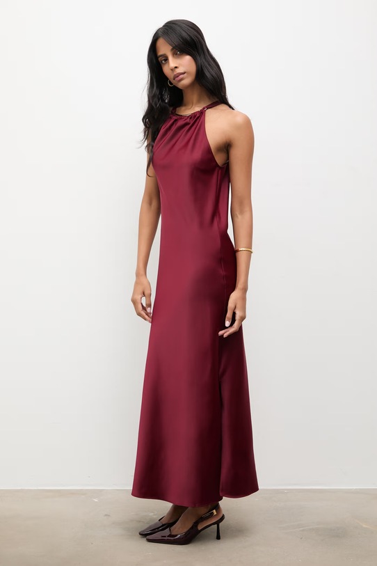 Answear.LAB sukienka 57524.tok bordowy WS26