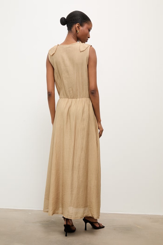Odzież Answear.LAB sukienka letnia z lyocellem WS26-SUD125 beżowy