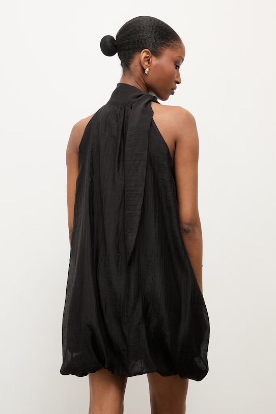 Odzież Answear.LAB sukienka bombka z lyocellem WS26-SUD126 czarny