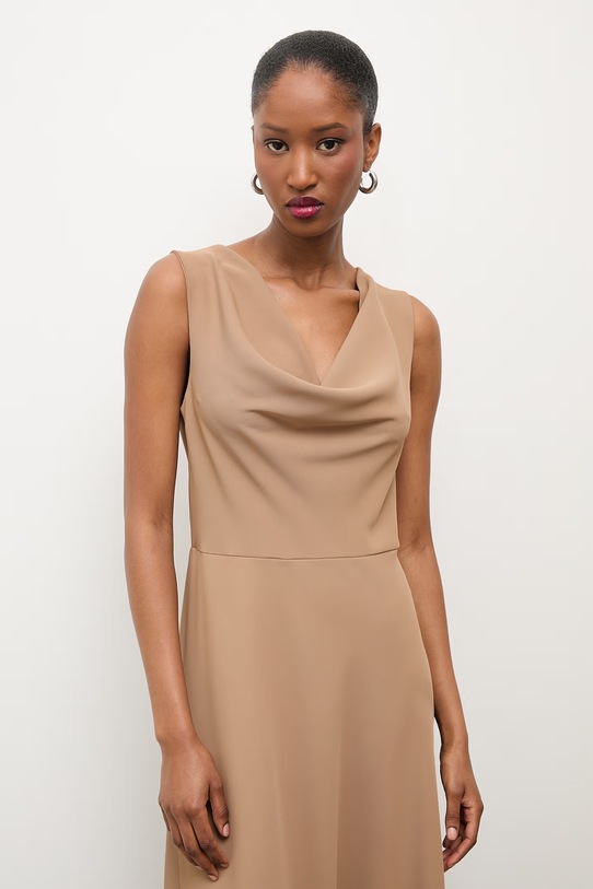 Answear.LAB sukienka brązowy WS26-SUD128