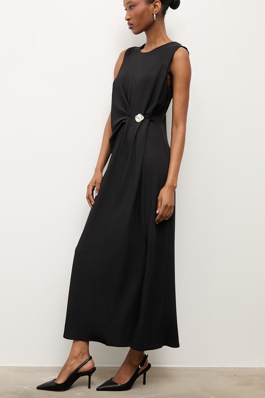 Answear.LAB sukienka WS26-SUD129 czarny WS26