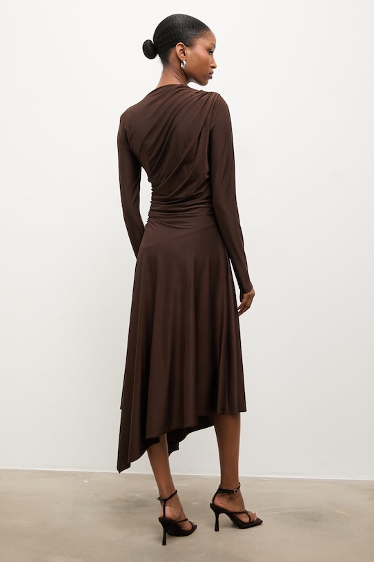 Odzież Answear.LAB sukienka 58209.tok brązowy