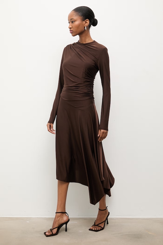 Answear.LAB sukienka brązowy 58209.tok