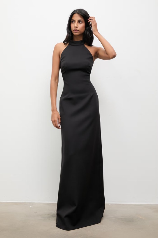 Answear.LAB sukienka tkanina czarny 5027.tok