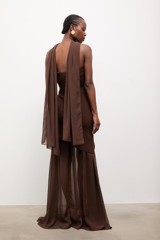 Odzież Answear.LAB sukienka 2390.tok brązowy