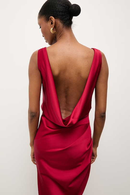 Answear.LAB sukienka empire WS26-SUD136 czerwony