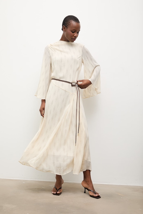 Answear.LAB sukienka EL3280 beżowy WS26