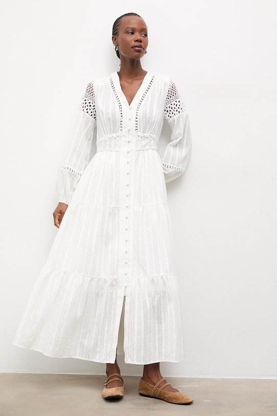 Answear.LAB sukienka bawełniana bawełna biały 81045-1.fak