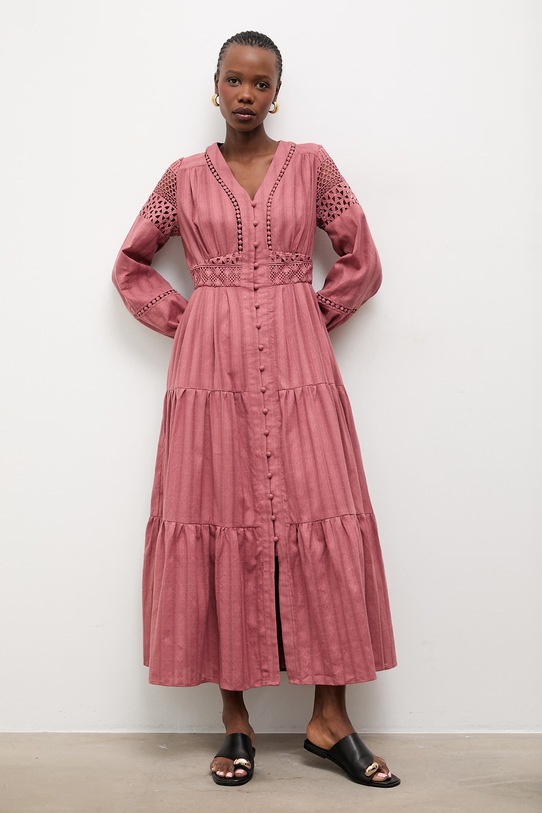 Answear.LAB sukienka bawełniana 81045-1.fak różowy WS26