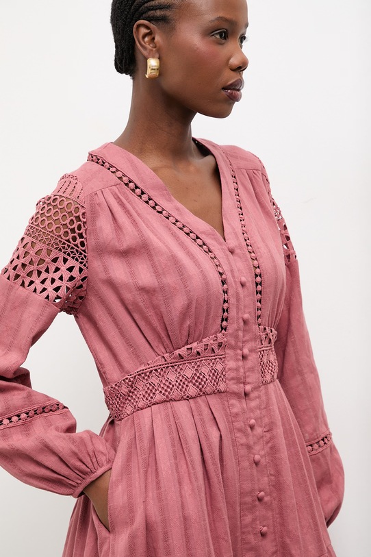 Answear.LAB sukienka bawełniana różowy 81045-1.fak