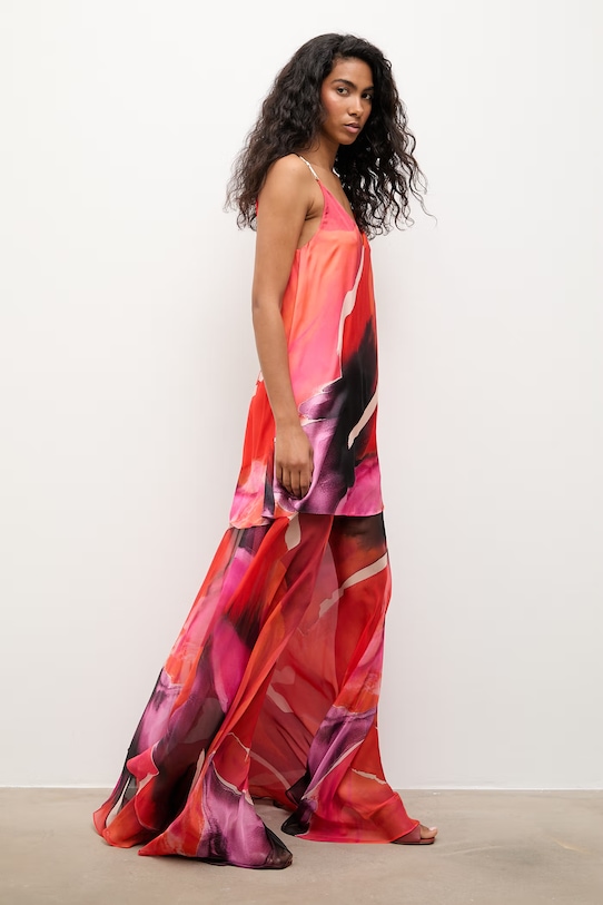 Answear.LAB sukienka letnia WS26-SUD145 pomarańczowy WS26