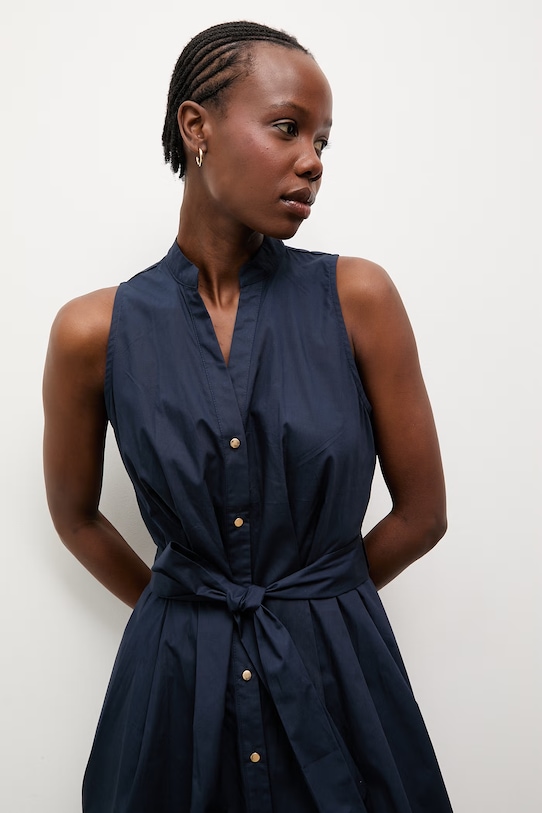Answear.LAB sukienka bawełniana granatowy WS26-SUD151