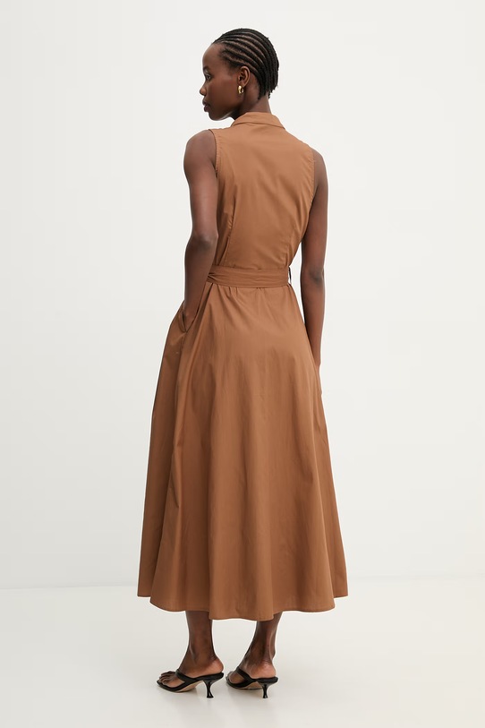 Odzież Answear.LAB sukienka bawełniana WS26-SUD151 brązowy