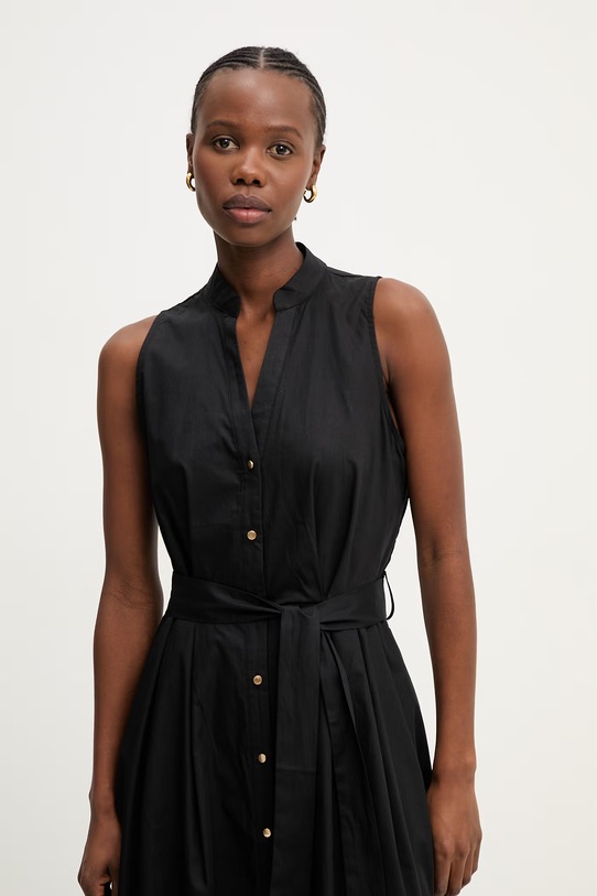 Answear.LAB sukienka bawełniana czarny WS26-SUD151