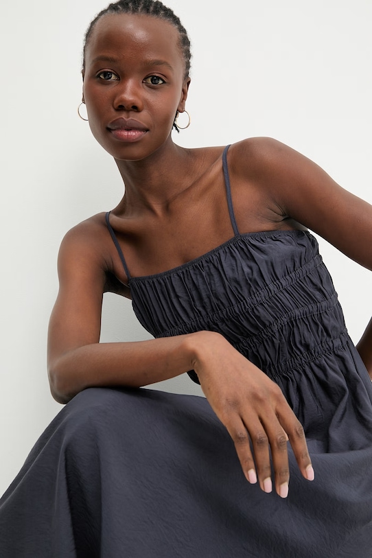 Answear.LAB sukienka letnia granatowy WS26-SUD152