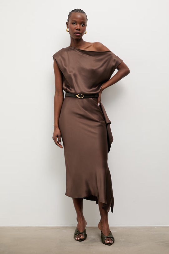 Answear.LAB sukienka EL3659 brązowy WS26