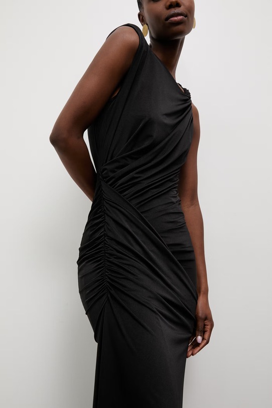 Answear.LAB šaty na ramienka čierna EL3396