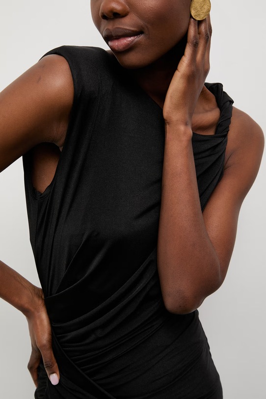 Answear.LAB šaty na ramienka EL3396 čierna