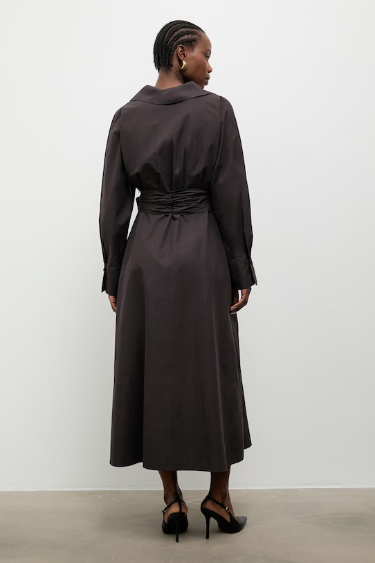 Odzież Answear.LAB sukienka bawełniana EL3392 brązowy