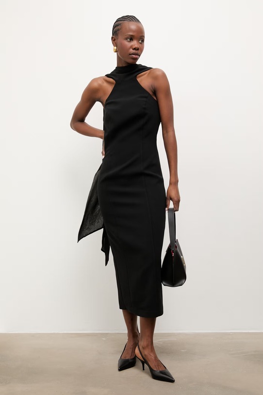 Answear.LAB šaty halter EL3767 čierna WS26