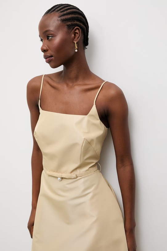 Answear.LAB sukienka gorsetowa żółty EL3819