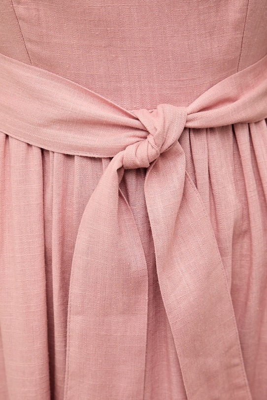 Answear.LAB sukienka z dodatkiem lnu 8868.p.k.flk różowy