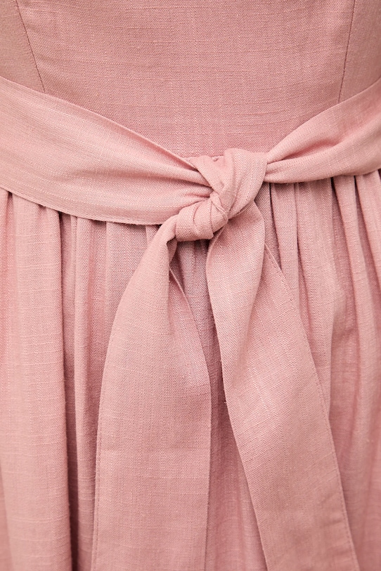 Answear.LAB sukienka z dodatkiem lnu 8868.p.k.flk różowy