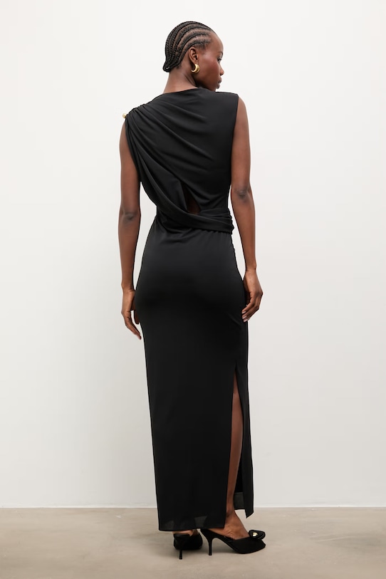 Odzież Answear.LAB sukienka z wiskozą EL3652 czarny