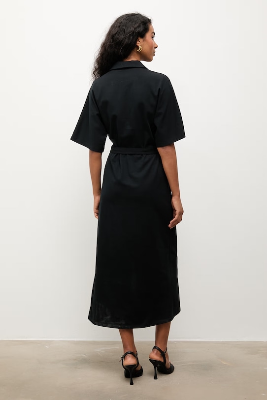 Answear.LAB šaty bavlnené čierna TRA.SS.1.ok