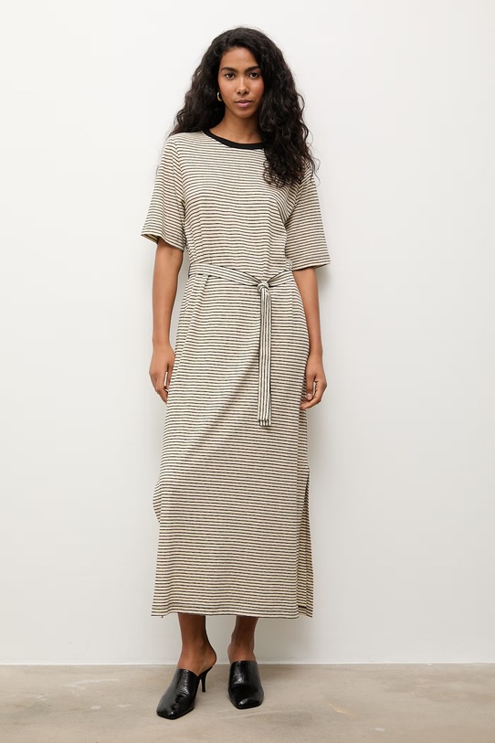 Answear.LAB letné šaty s prímesou ľanu TRA.SS.3.ok biela WS26