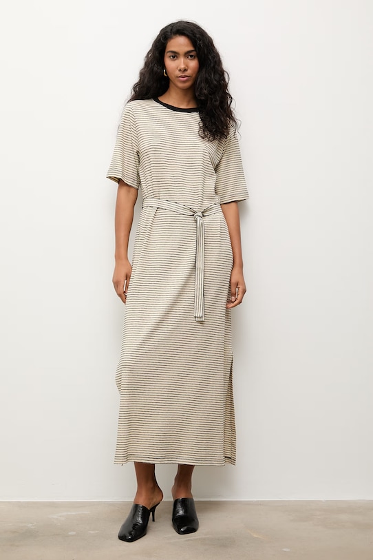 Answear.LAB letné šaty s prímesou ľanu TRA.SS.3.ok biela WS26