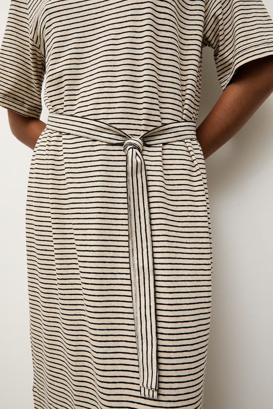 Answear.LAB letné šaty s prímesou ľanu TRA.SS.3.ok biela