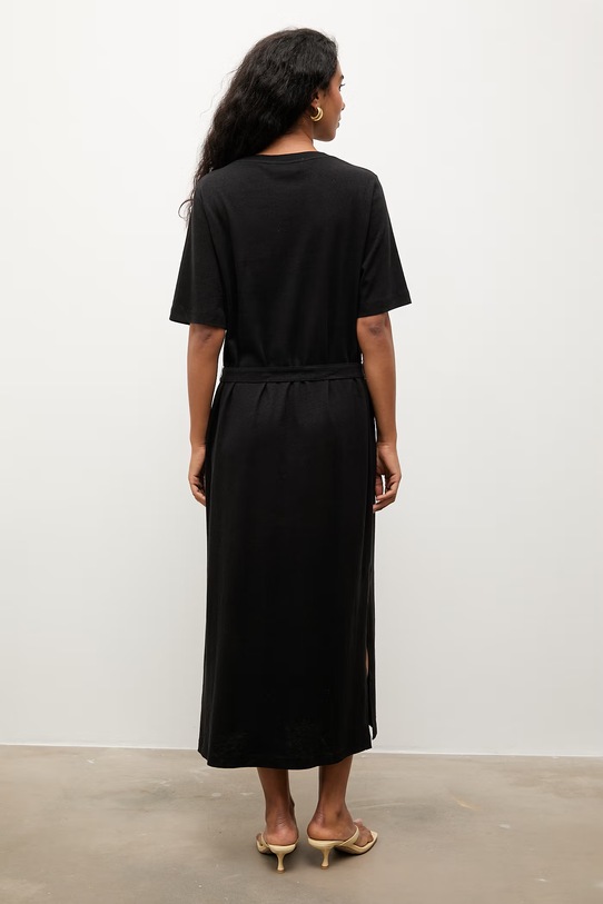 Oblečenie Answear.LAB letné šaty s prímesou ľanu TRA.SS.3.ok čierna