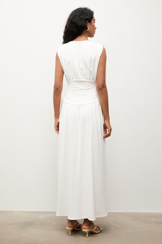 Odzież Answear.LAB sukienka z wiskozą WS26-SUD176 biały