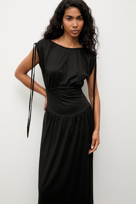 Answear.LAB sukienka z wiskozą czarny WS26-SUD176