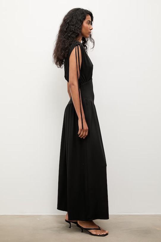 Answear.LAB sukienka z wiskozą czarny WS26-SUD176