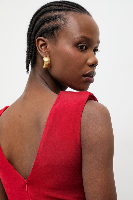 Answear.LAB sukienka drapowana 58444.tok czerwony