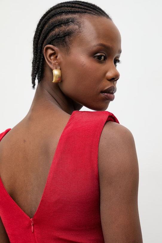 Answear.LAB sukienka drapowana 58444.tok czerwony