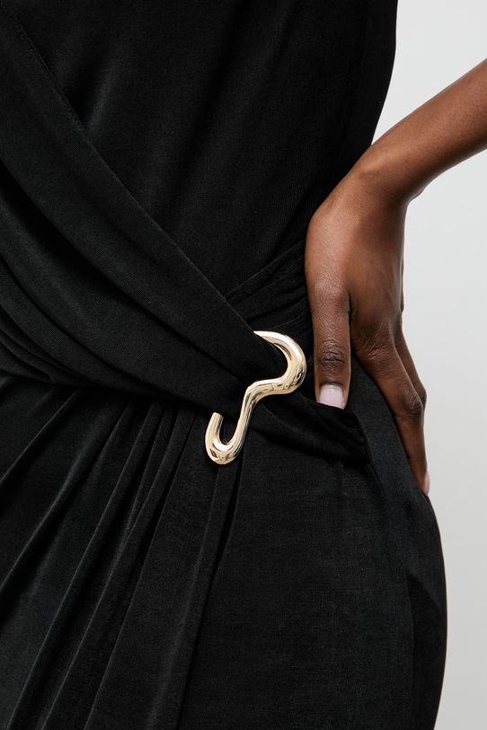 Answear.LAB sukienka drapowana 58444.tok czarny