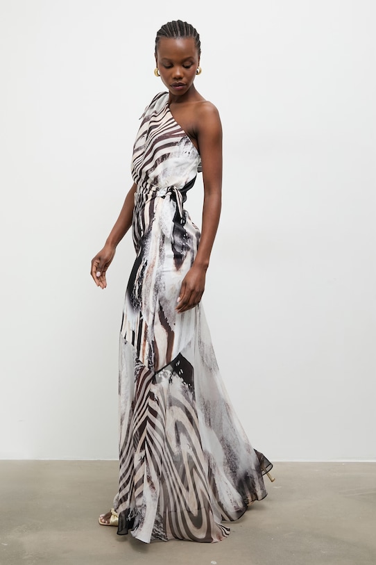 Answear.LAB sukienka drapowana 58467.tok biały WS26