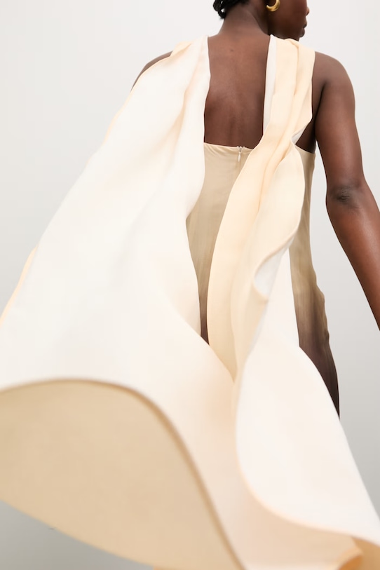 Answear.LAB sukienka z lyocellem EL3779.tok beżowy