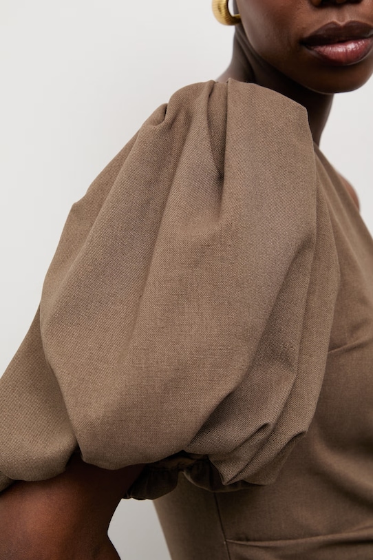 Answear.LAB šaty s prímesou ľanu 9391S.fak zelená