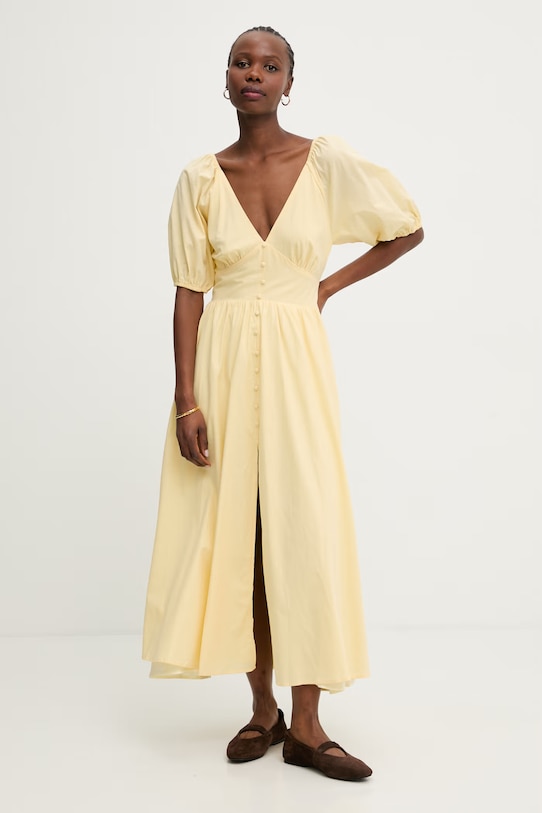 Answear.LAB letné šaty bavlnené PS9395S.fak žltá WS26