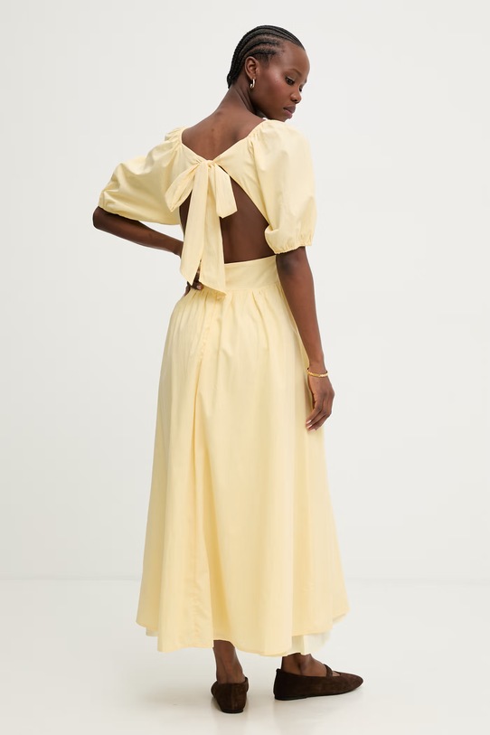 Odzież Answear.LAB sukienka letnia bawełniana PS9395S.fak żółty