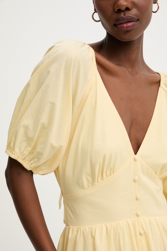 Answear.LAB letné šaty bavlnené PS9395S.fak žltá