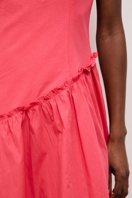 Answear.LAB rozšířené šaty bavlněné PS9553.fak červená