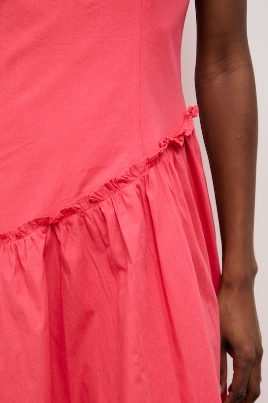 Answear.LAB rozšířené šaty bavlněné PS9553.fak červená